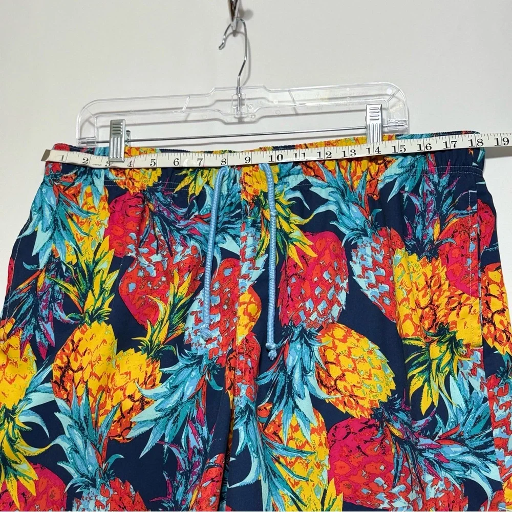 George Men's Size L Pineapple Print‎ Swim Trunks - Excellent